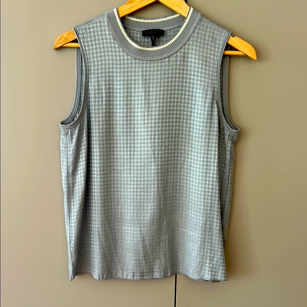 Rag and Bone houndstooth silk blouse size medium